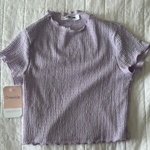 Double Zero Lavender Textured Top